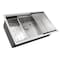 Nantucket Sinks 36In. Large Prep Station Single Bowl Stainless Steel Kitchen Sink with Compatible Accessories SR-PS-3620-16 - alternate 3